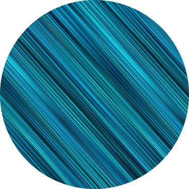 turquoise moon diagonal lines/ WALL ART thumb