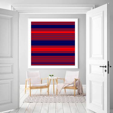 after Rothko- / blue & red ABSTRACT lines thumb