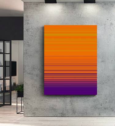 orange and purple painting