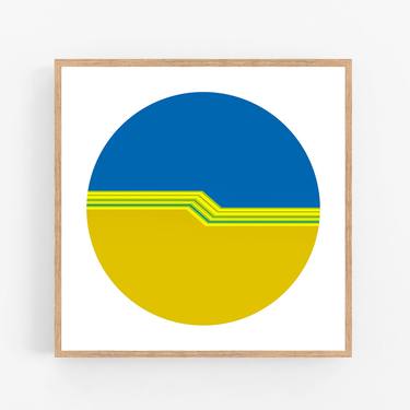 beach / color fields  / blue & yellow / ABSTRACT circle thumb