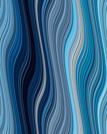 ocean blue waves abstract thumb