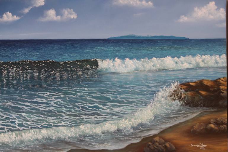 Original Seascape Painting by Goutami Mishra