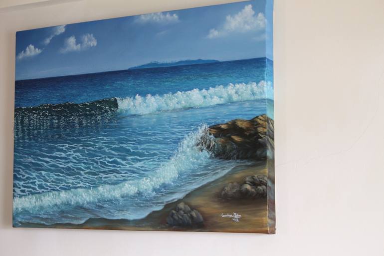 Original Fine Art Seascape Painting by Goutami Mishra