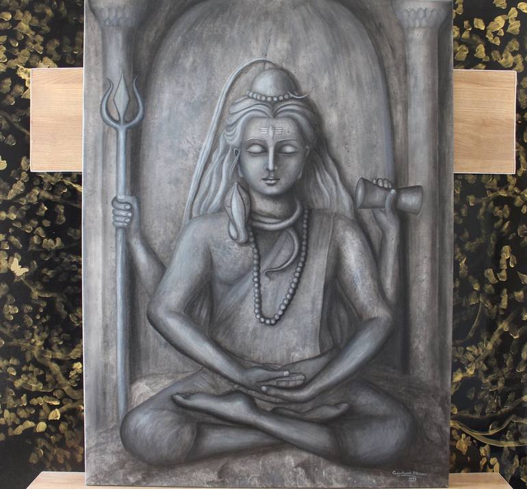 Original 3d Sculpture Religious Painting by Goutami Mishra