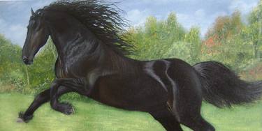 Original Photorealism Horse Paintings by Goutami Mishra