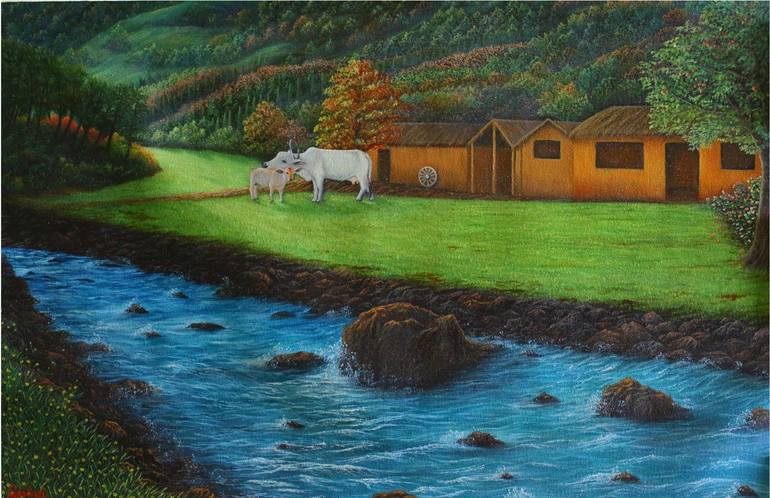 Original Fine Art Landscape Paintings by Goutami Mishra