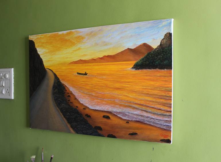 Original Seascape Painting by Goutami Mishra