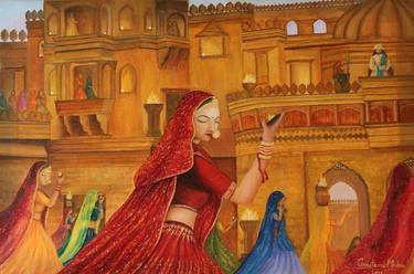 Print of Figurative Performing Arts Paintings by Goutami Mishra