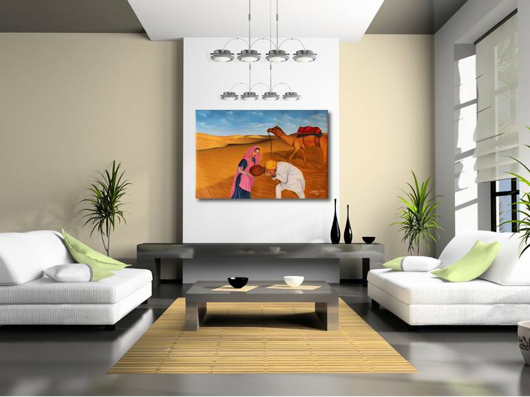 Original Expressionism Landscape Painting by Goutami Mishra