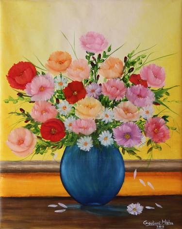 Flower Vase Painting By Goutami Mishra Saatchi Art