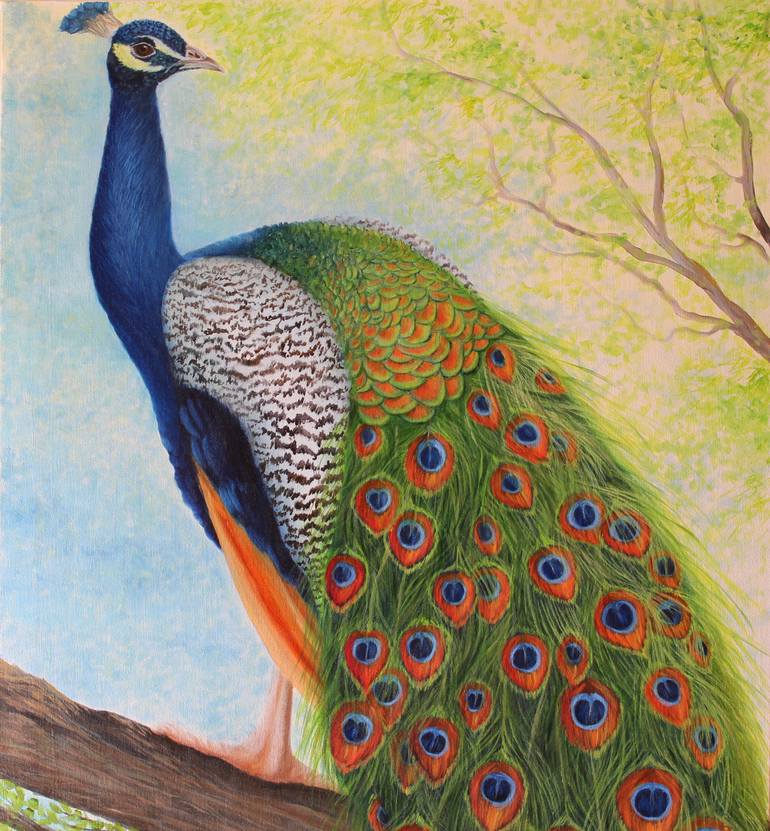 Original Art Deco Nature Painting by Goutami Mishra