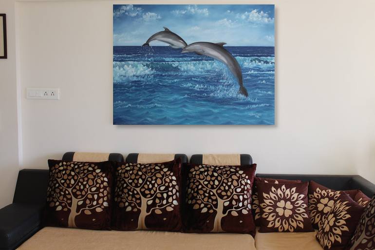 Original Fine Art Seascape Painting by Goutami Mishra