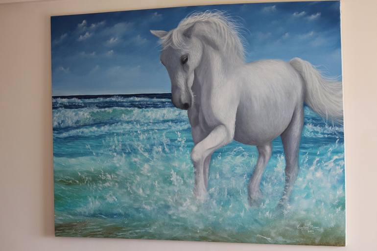 Original Fine Art Horse Painting by Goutami Mishra