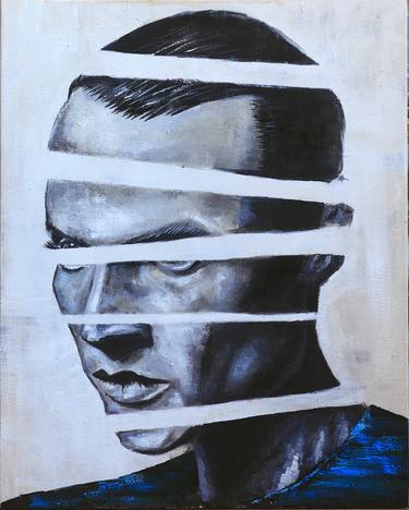 Print of Conceptual Men Paintings by Erekle Kiparoidze