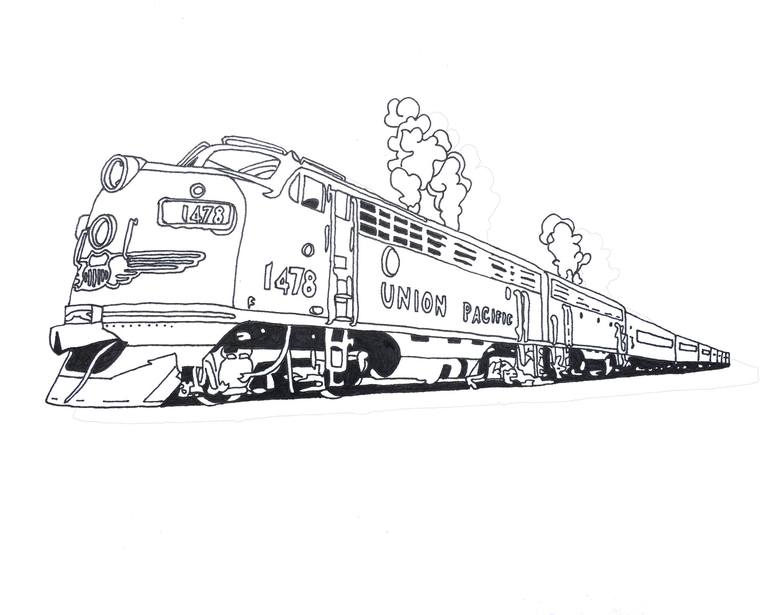 Union Pacific Drawing by Jeffrey Hoffmann Saatchi Art