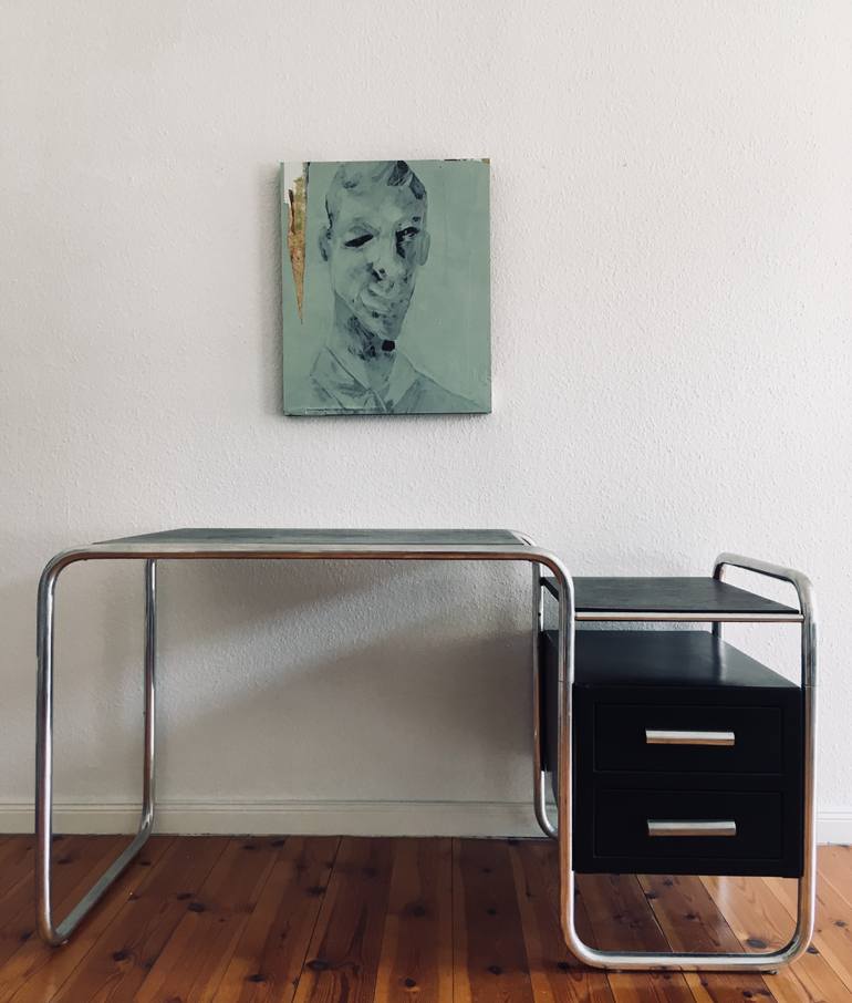 Original Abstract Expressionism Men Painting by Jan Ziegler