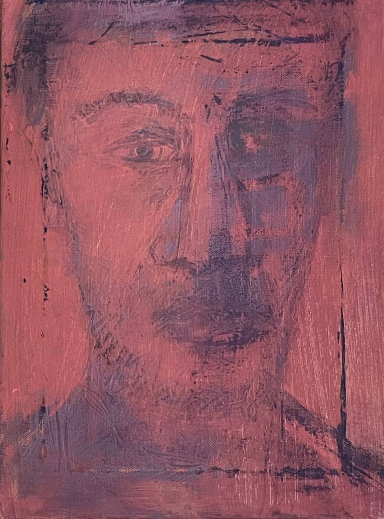 Original Abstract Expressionism Portrait Painting by JAN ZIEGLER