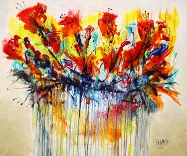 Print of Abstract Expressionism Floral Paintings by Radek Smach