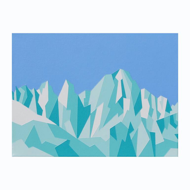 Original Abstract Geometric Painting by Zoe Hattersley