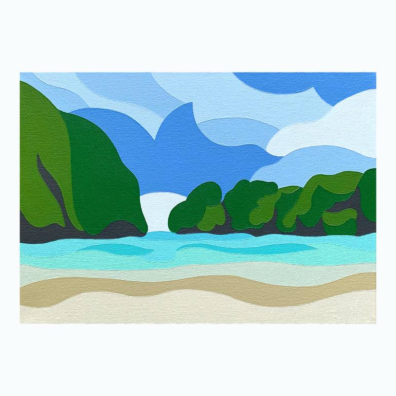 Original Abstract Seascape Painting by Zoe Hattersley