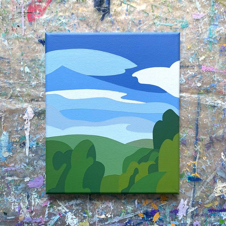 Original Abstract Landscape Painting by Zoe Hattersley
