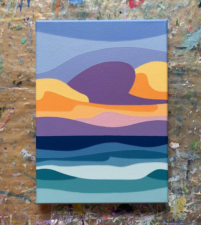 Original Abstract Seascape Painting by Zoe Hattersley