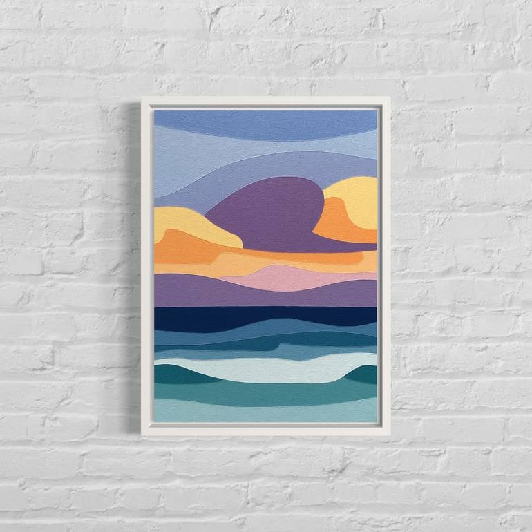 Original Abstract Seascape Painting by Zoe Hattersley