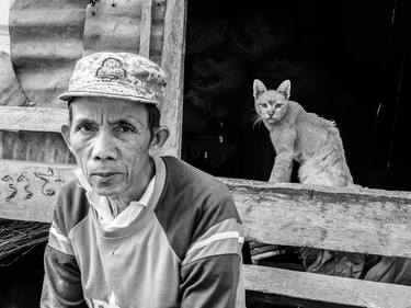 Man and Cat, Cambodia - Limited Edition 22 of 100 thumb