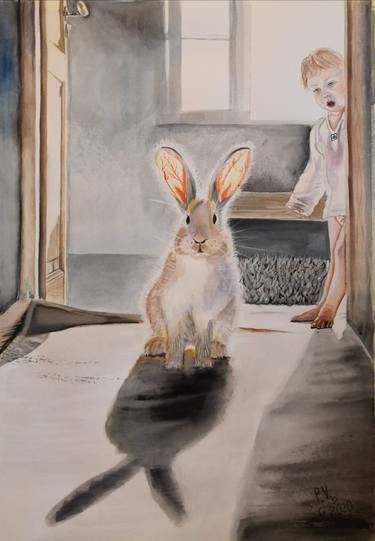 Original Realism Children Painting by Valentyna Pylypenko
