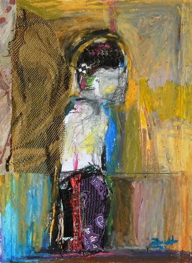 Original Abstract Expressionism Women Collage by EJ Koh
