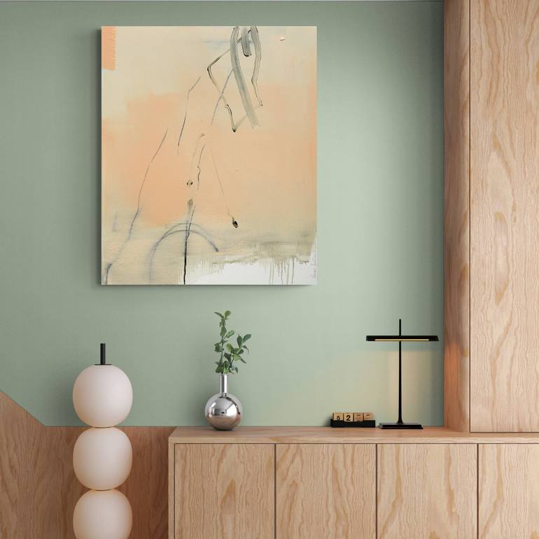 Original Minimalism Abstract Painting by Larissa Eremeeva