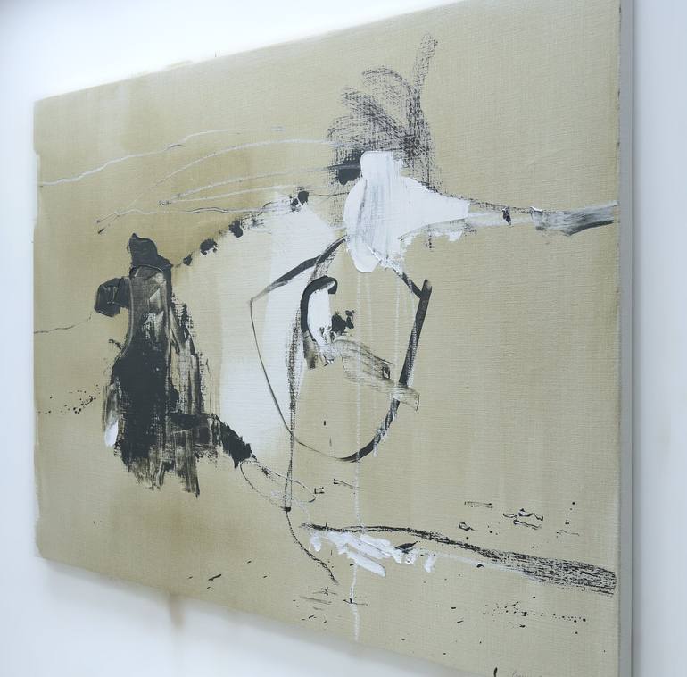 Original Minimalism Abstract Painting by Larissa Eremeeva