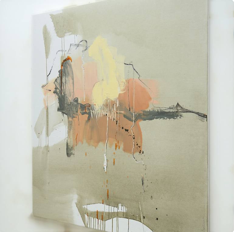 Original Minimalism Abstract Painting by Larissa Eremeeva