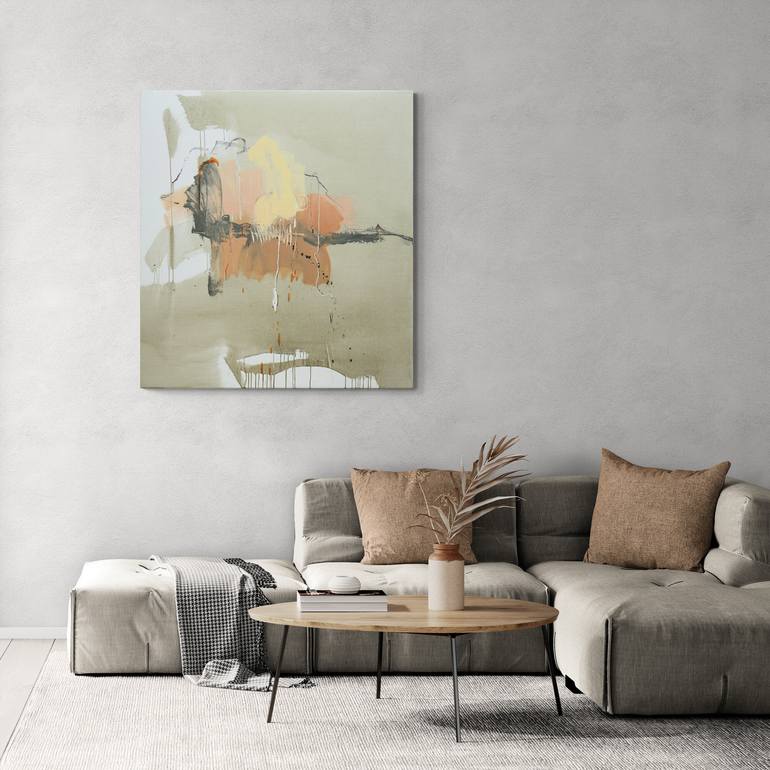 Original Minimalism Abstract Painting by Larissa Eremeeva