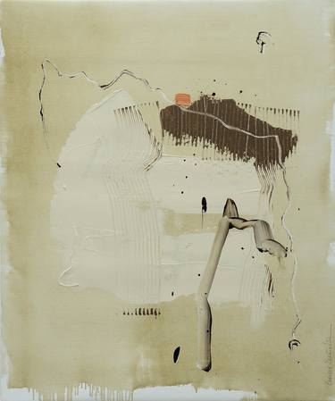 Original Minimalism Abstract Painting by Larissa Eremeeva