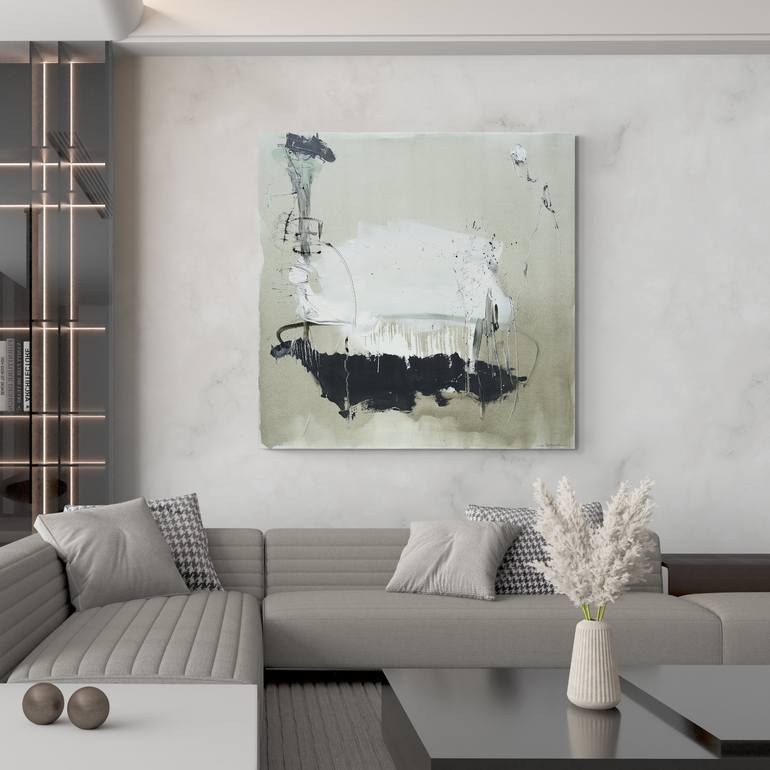 Original Minimalism Abstract Painting by Larissa Eremeeva