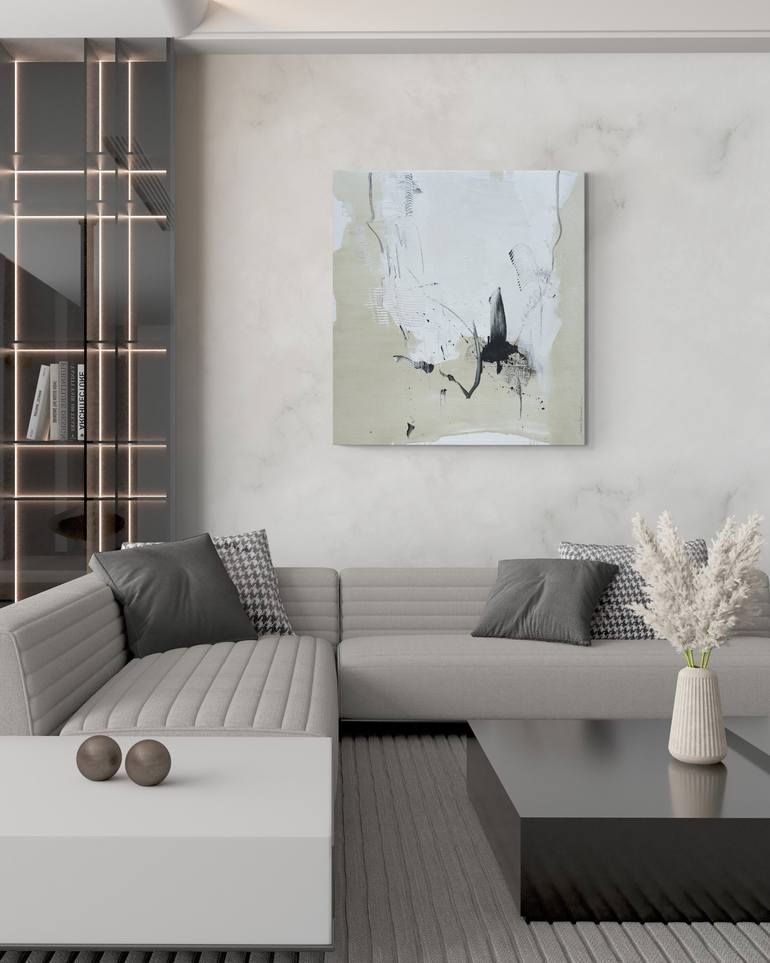 Original Minimalism Abstract Painting by Larissa Eremeeva