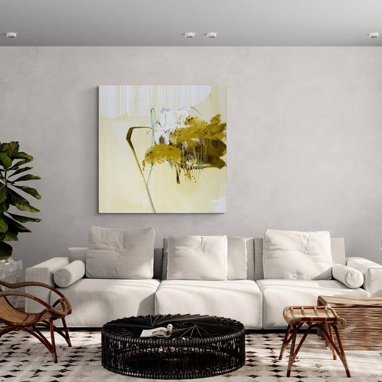 Original Minimalism Abstract Painting by Larissa Eremeeva