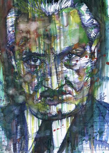 Original Portraiture People Paintings by Lautir -