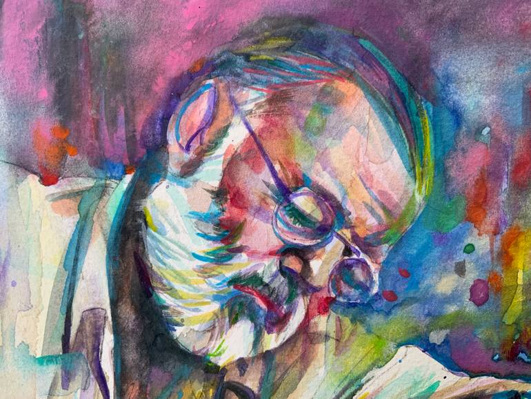Original Portraiture People Painting by Lautir -