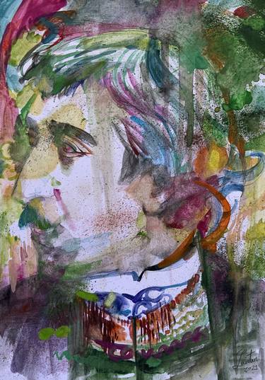 Original Portraiture People Paintings by Lautir -