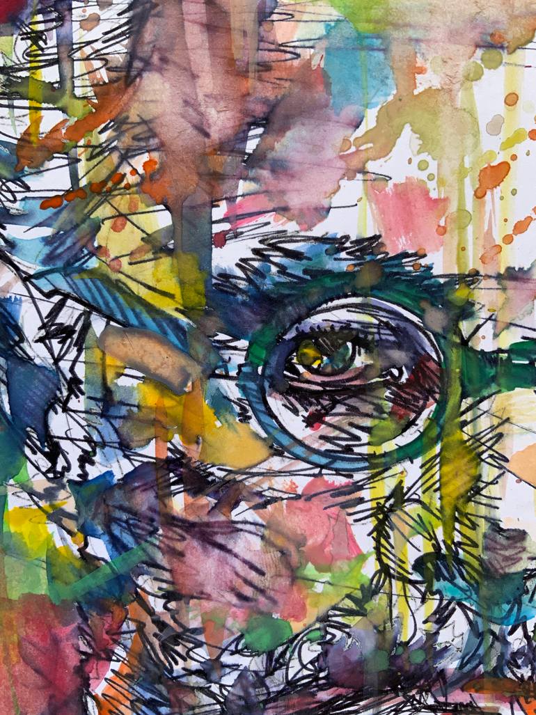 Original Portraiture People Painting by Lautir -