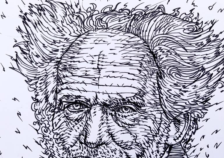 Original Portraiture People Drawing by Lautir -