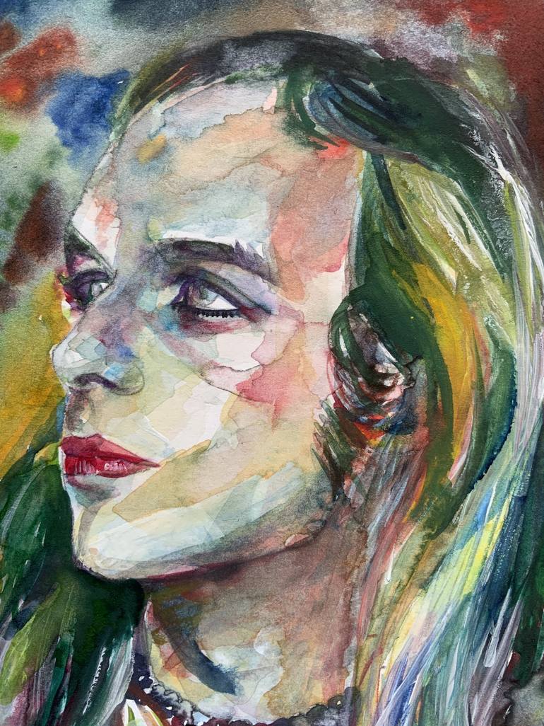 Original Portraiture People Painting by Lautir -