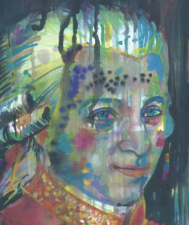 Original Portraiture People Paintings by Lautir -