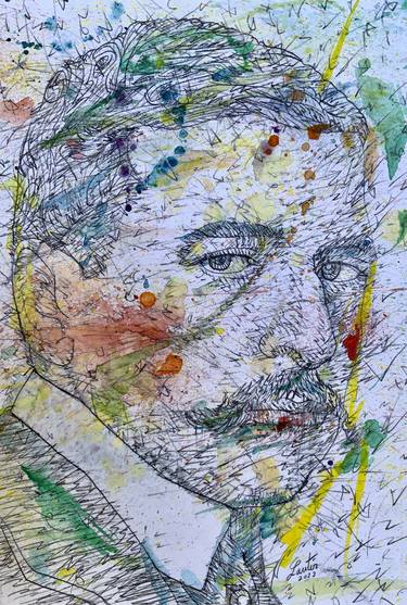 Original Portraiture People Paintings by Lautir -