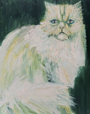 Original Figurative Cats Paintings by Lautir -