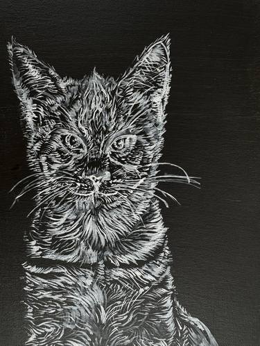 Print of Figurative Cats Paintings by Lautir -