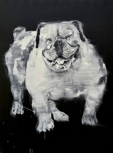 Original Figurative Dogs Paintings by Lautir -