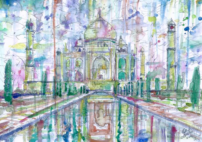Print of Figurative Architecture Paintings by Lautir -